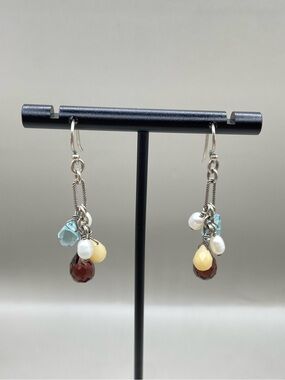 Silpada Glass Bead, Freshwater Pearl, Sterling Silver Dangle Earrings W1246